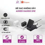 ANKER MagGo B2557 15W Qi2 3-in-1 Magnetic Wireless Charger, Charger and C to C Cable Included