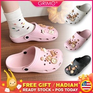 READY STOCK 💝 GRIMO Semyuma Slipper Women's Shoe Flat Sandal Lady Woman Sandals Kasut Wanita Lawa Ca