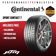18 19 inch Continental SportContact 7 CSC7 Tyre (FREE INSTALLATION/DELIVERY)