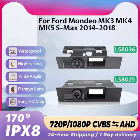 170 Degree MCCD AHD 1080P Vehicle Trunk Switch Handle Car Rear View Camera For Ford Mondeo MK3 MK4 M