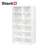HomePro กล่องรองเท้า 12 ช่อง CLAIRE 53x34x99 ซม. สีขาว/ใส แบรนด์ STACKO