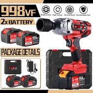 (รับประกัน 3 ปี) 1800N.m ประแจผลกระทบไร้สาย 1/2 998VF 20V สว่านแบบชาร์จไฟได้ พลังงานสูง brushless ซ