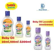 Carrie Junior Baby Oil 50ml, 100ml, 300ml (Regular/Lavender Essence)