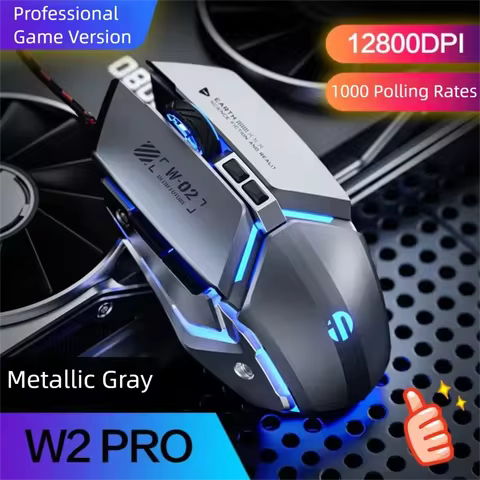 INPHIC W2 PRO Wired Mechanical Gaming Mouse 1K Polling Rate 12800DPI Suitable for PC Laptop Home Off