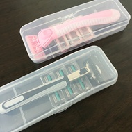 Portable Razor Box Travel Razor Case Plastic Razor Blades Storage Box Shaving Machine Container Hold