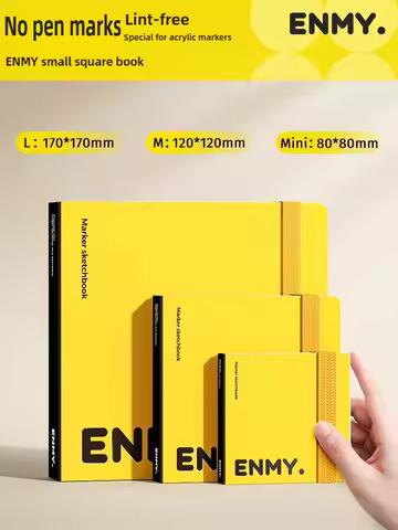ENMY 300g/㎡ Acrylic Marker Paper No Bleed Cotton Fiber Watercolor Paper Art Paper for Drawing Notebo