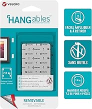 VELCRO Brand HANGables Removable Wall Fasteners | Strong Adhesive Hold, Up to 7.5 kg / 16 ½ lb (per 