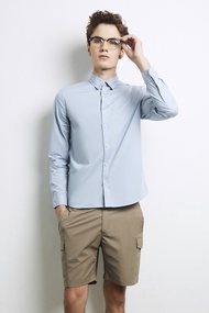 ESP เสื้อเชิ้ตผ้าอ๊อกฟอร์ด ผู้ชาย สีฟ้าอ่อน | Oxford Shirt | 03780