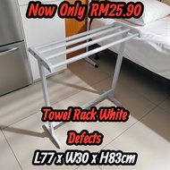 🔥HOT🔥Ready Stock🔥EWJ 900 Black & White Solid Wooden Towel Rack/Cloth Hanger/Rak Tuala Kayu(Cap/White