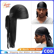 Bandana Durag Cap Fashion Durag Silk For Men Soft Headscarf Cap Bandana Durag Cap Extra Long Tail