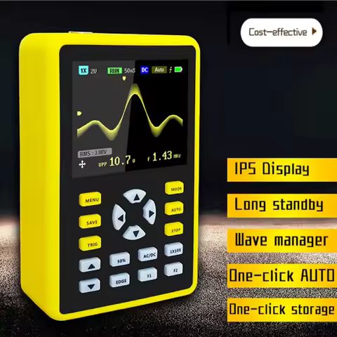 5012H 2.4-inch Digital Oscilloscope Color Display 500MS/s 100MHz 8bits ADC precision Analog Bandwidt