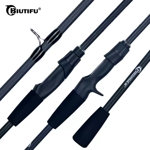 BIUTIFU Baitcasting Spinning Travel Mini Goods Fishing Carbon Rod Casting Weight 5-30g Fast Ultralig