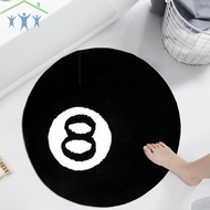 8 Ball Rug 39.37 Inch Round 8 Ball Carpet Non Slip 8 Billiards Rug Absorbent Billiard Carpet for Liv
