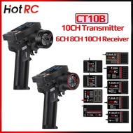 HOTRC CT-10B 10CH 2.4G 10 Channels Color Screen Transmitter With F-10A F-08AT F-08A F-06A F--06AT F-