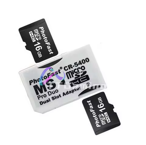10PCS CR-5400 Dual Card Reader Photofast CR5400 2 Slot Adapter Micro SD TF Card to MS Memory Stick P