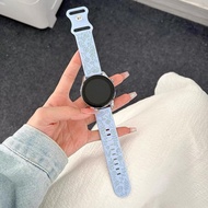 适用华为gt3pro手表带GT2硅胶gt4玫瑰花纹watch4荣耀三星智能表带Suitable for Huawei GT3Pro watch with GTchengle99.my20240817