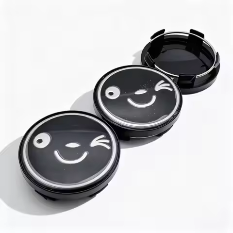 4pcs 58MM 54MM Smile Logo Emblem Badge Car Wheel Center Caps Wheel Hubcaps Rim Hub Center Dust Cover