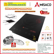 Faber Slim Hood CLASSO FCH-SLM75S090BK Cooker Hood (Matt Black) / Misaco Ceramic Hob MMS-200S ((Buil