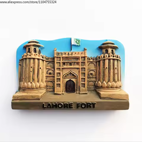 World Cultural Heritage Pakistan Lahore Castle Tourism Memorial Decorative Crafts Magnet Refrigerato