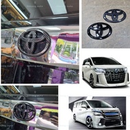 Toyota alphard vellfire 2015-2023 anh30 rear logo emblem pnp frame carbon fiber accessories skhongauto