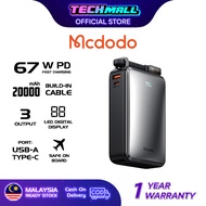 MCDODO MC4331 67W DIGITAL DISPLAY 20000MAH 2C+1A POWER BANK BUILT-IN CABLE