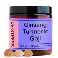 De-Stress Gummies with American Ginseng, Turmeric, and Goji - Assist with Stress Relief & Mood Boost