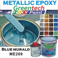 ME209 BLUE MURALD ( Metallic Epoxy Paint ) 1L METALLIC EPOXY FLOOR EPOXY PROTECTIVE &amp; COATING Tiles &amp; Floor Greentech