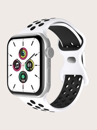 1入組硅膠智能手錶帶，適用於 Apple Watch 系列 Se/9/8/7/6/5/4/3/2/1，38mm/40mm/41mm/42mm/44mm/45mm/49mm Apple Watch 帶