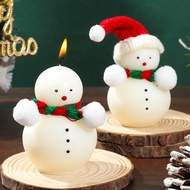 Christmas Snowman Aromatic Candle Gift Item Decorative Accessory Figurine Candle