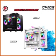 ☪ ↙ ✰ DESKTOP GAMING CASE OVATION ONLY HYPER CLEAR WHITE /BLACK