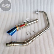 Pipe stainles muffler Exhaust Canister Daeng sai4 1 Sett for Tmx 125 Tmx 150 Tmx 155 Rusi tc 125 Rusi tc 150 Rusi tc 175 Skygo 125 Skygo 150 Skygo 175 Euro 150 viperman Bajaj ct 125 Motoposh 125/150 Dl 150 RS 150 raider 150rb raider 150 fi