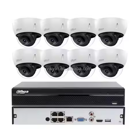 Dahua 4ch 8ch 8POE 16 Channel NVR 4MP 8MP 4K HD Built-in Mic CCTV Dome IP Security Camera System