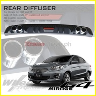 Mirage G4 2019 - 2020 Rear bumper Diffuser Black with muffler designed ( mirage G4 accessories )