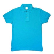 Kid’s Turquoise Plain Polo Shirt Children School Sport Day Collar Baju Budak T-shirt Biru Kolar Koso