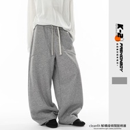 [K-2] CLEANFIT Deconstruction Line Three-Dimensional Car Wide-Leg Cotton Pants Casual Trousers Sport