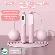 65MM Weight Ball Heavy Skipping Rope Weighted Jump Rope Digital Count Skipping Rope Tali Skipping Co