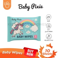 Baby Pixie Softly 10 Wipes Soft & Non-Alcoholic Baby Wet Wipes - Travel Pack
