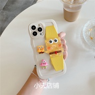 Suitable for IPhone 11 12 Pro Max X XR XS Max SE 7 Plus 8 Plus IPhone 13 Pro Max IPhone 14 15 Pro Max Underwater Frined Phone Case Spongebob with Wrist Strip Lovely Accessories