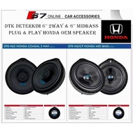 DTK Deterkim 6'' inch 2Way & 6''inch  midbass Plug & Play Speaker -honda