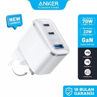 Anker Nano 70W Gan Double-Gan Portable Charger Fordable Fast Charging 3 ports Temperature control PP