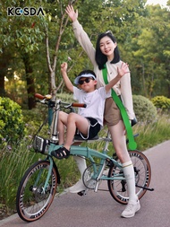 Kosda Portable Ultra-light Aluminum Alloy Folding Bicycle Women's Commuter Bike with Disc Brake And 