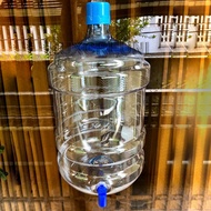 19L, 5 Gallon plastic water bottle, Good quality, high neck, UP lid with faucet, uses water heater, 