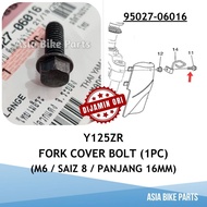 Yamaha Original Y125ZR Fork Cover Bracket Bolt / NMAX V1 Coil Magnet Bolt - 95027-06016