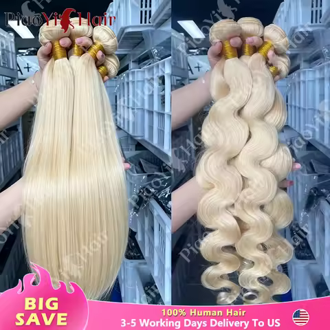 613 Color Bundles Human Hair 613 Blond Body Wave Bundles 100% Unprocessed 12A Brazilian Virgin Hair 