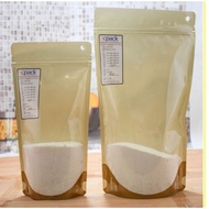 Cpack stand up pouch half clear and gold 170x280mm 17x28cm 90mm 100/50pcs