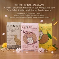 Ez Cat - Trio BUNDLE 3 PCS Tofu Cat Litter Sakura Variant Tofu Cat Litter mango Original