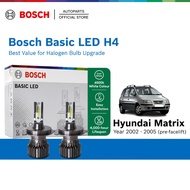 BOSCH BASIC LED H4 Halogen Headlight Retrofit Bulb for Hyundai Matrix pre-facelift Year 2002 - 2005