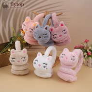 FLYTOP Lovely Cartoon Cat Plush Warm Earmuffs Headband Type Ear Covers Earmuff Cold Wind Resistant E