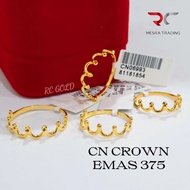 CINCIN CROWN EMAS TULEN 375 CINCIN BAJET EMAS 375 CN CROWN EMAS GOLD RING 375 CROWN RING SIMPLE FASH