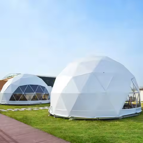 Customized Luxury Hotel Eco Outdoors PVC Europe Camping Glamping Dome Tents Dome House Prefabricated